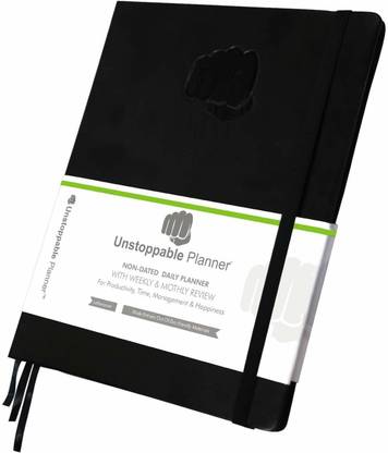 Unstoppable Planner Planner black lather A4 Planner Six Month 110 Pages