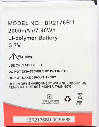 FULL CELL Mobile Battery For  Intex Aqua Super BR2176BU