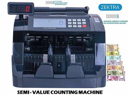 ZEKTRA Fully Automatic Note Counting Machine Professional Money Counting Machine with Counterfeit Banknote Detector Note Counting Machine (Counting Speed - 1000 notes/min) Note Counting Machine