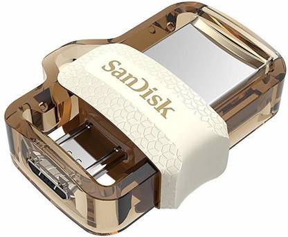 SanDisk SDDD3-064G-I35GW 64 GB OTG Drive Compatible with Desktop Computer, Mobile, Tablet, Laptop USB 3.0 Plastic Case