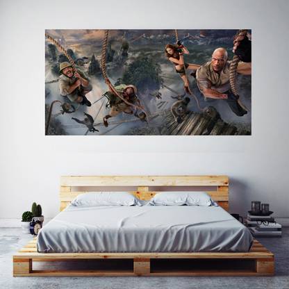 Jumanji The Next Level Wallpaper Poster Frameless Large Painting On Canvas Wall Art Picture for Home Decor Wall Decor Poster for Bedroom Poster, Living Room Poster Paper Print