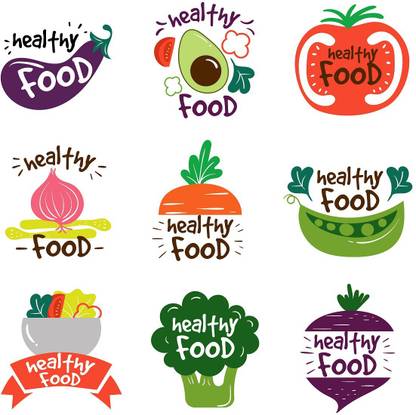 Littlebuds 50 cm Healthy Food Removable Sticker