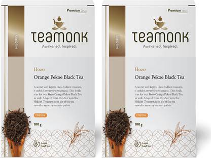 Teamonk Nilgiri Orange Pekoe Black Tea, 100g (50 Cups)-Pack of 2 | 100% Natural Loose Leaf Tea Orange Black Tea Box