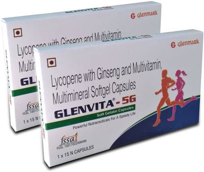 Glenmark Glenvita-5G With ,Ginseng,Multivitamin & Multimineral Softgel
