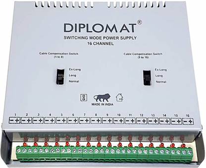 ELOVE 16 Channel Power Adapter Supply (SMPS) for CCTV Security Bullet & Dome Camera Worldwide Adaptor