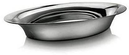 JVL Stainless Steel Serving Bowl Stainless Steel Boat Shape Dish Bowl - 800 ml - 1 Pc