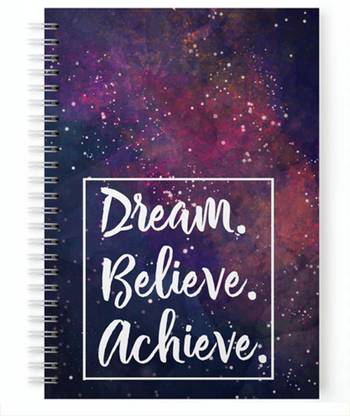 Lauret Blanc Spiral Notebook Diary Journal Unruled- A5, 160 blank pages, 80 GSM Natural Shade A5 Diary Unruled 160 Pages