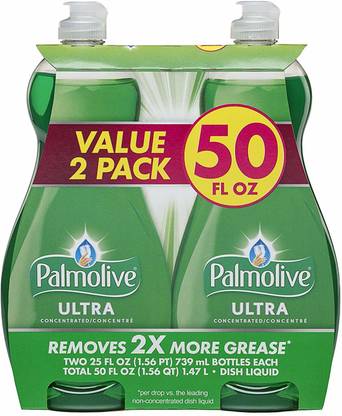 PALMOLIVE Ultra Original Dish Wash Liquid, 2 Count Dishwashing Detergent