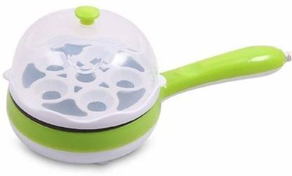fashionhike Kitchen 2 in 1 Electric Egg Frying Pan with Egg Boiler Machine Measuring Cup with Handle Egg Cooker Electric Egg Frying Pan Egg Cooker