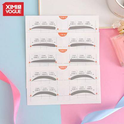 Ximi Vogue Eyebrow Drawing Stencil Card Eyebrow Stencil