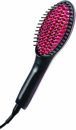 VOTEX MART Simply 2 in 1 Straight Ceramic Women's Hair Straightener Brush (Pink; Standard Size) Hair Straightener 7667 Hair Straightener Brush