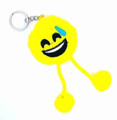 gorgeous moment Fluffy/Soft Smiley/Emoji Key Ring/Key Chain for Gift or Personal us Key Chain