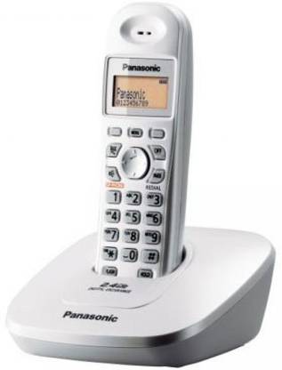 Panasonic Single Line 2.4 KX-TG3611SX Digital Cordless Phone (WHITE) Cordless Landline Phone