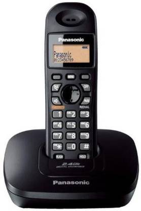 Panasonic Single Line 2.4 KX-TG3611SX Digital Cordless Phone (Black) Cordless Landline Phone
