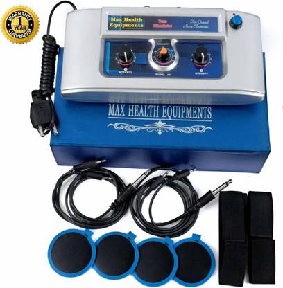 Max Health Equipments Tens Machine TENS (transcutaneous electrical nerve stimulation) Machine 2 Channel Electro Therapy Pain Relief Massager