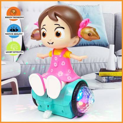 napster Rotating Dance Girl with 3D Light and Music (Multicolor)
