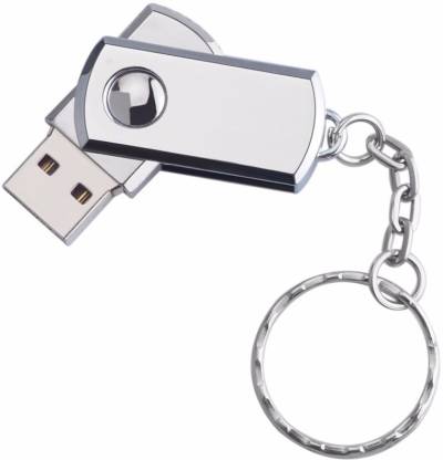 Umpire technologies Stainless Steel Metal Flash Drive with Keychain 4 GB Pen Drive