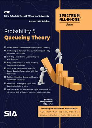 Probability And Queueing Theory, B.E/B.Tech IV-Semester (R-17) (Anna University) Computer Science And Engineering (CSE), Latest 2020 Edition