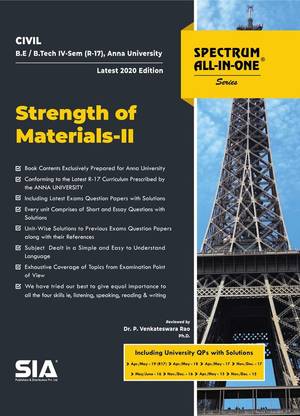 Strength Of Materials - II, B.E/B.Tech IV-Semester (R-17) (Anna University) CIVIL Engineering, Latest 2020 Edition 