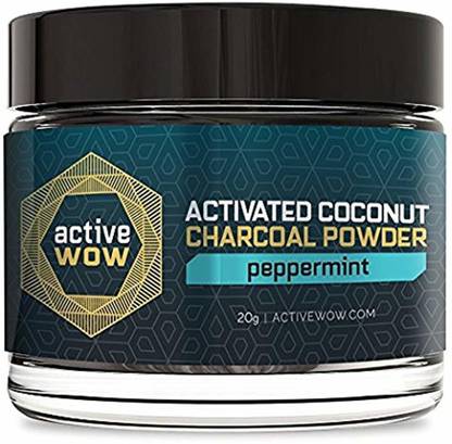 Active Wow Teeth Whitening Charcoal Powder Peppermint