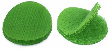 AUMNI CRAFTS Strong Nylon Self Adhesive Dots Patches Fasteners (50 Sets) 2cm For Crafts Multipurpose Utilities [Green] Stick-on Velcro
