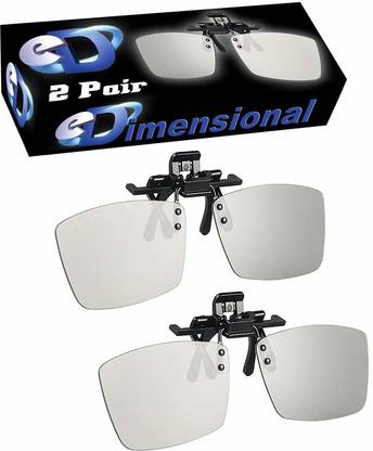 eDimensional Cinema Clip-On 3D Glasses For Lg 3D Tvs - Adult Sized Passive Circular Video Glasses