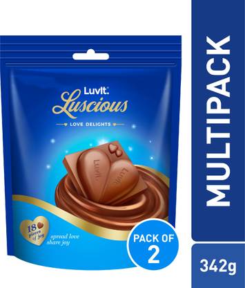 LuvIt Luscious Love Delights Chocolates, 684g - Pack 4 Bars