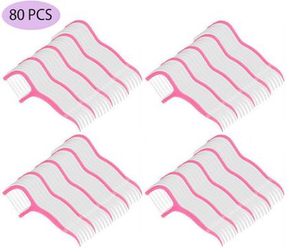 LooMantha 80Pcs Thread Dental Floss And Toothpicks (4 Packet)