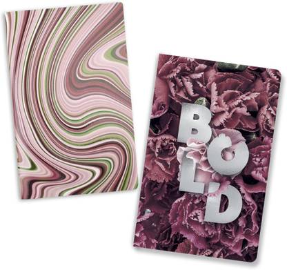 Doodle Bold Beats Set of 2 Notebooks A5 Diary Ruled 80 Pages
