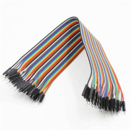 Tech bee techno solutions Male to Male Jumper Wire Bundle 20cm (40pcs) (Multicolor) Educational Electronic Hobby Kit