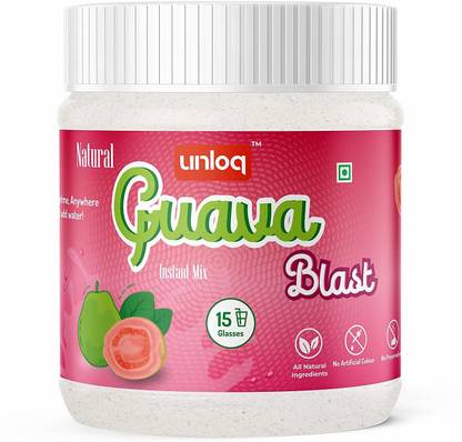unloq Guava Blast Instant Drink Mix |No Artificial Colour |No Preservatives 225g Energy Drink