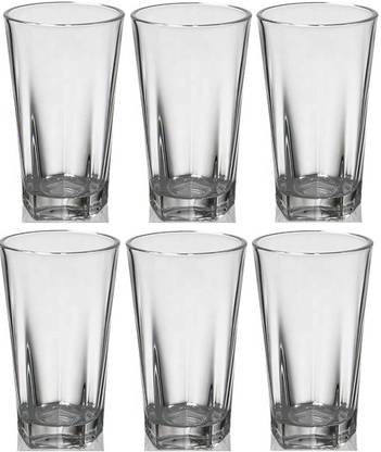 niks collection (Pack of 6) Transparent Clear Unbreakable Drinking Glasses Set -06 Glass Set Water/Juice Glass