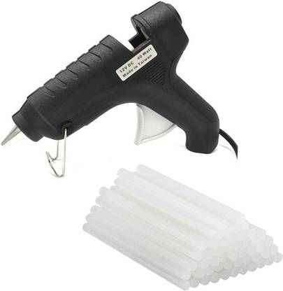 Hotmelt Plastic 40 W Itek Hot Melt Glue Gun with 25 Glue Sticks (Black) Standard Temperature Corded Glue Gun