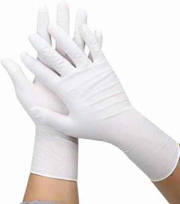 DM India Safe Touch Latex gloves, Medical Examination Gloves , Large Size, Disposable Powdered Hand Gloves, Non-Sterile Gloves Latex Examination Gloves