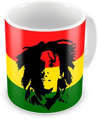 Humor Gang Rasta Bob Marley Rastafarian Hippie Tribe Rastafarian - Multi Color Coffee, 12 Oz, Perfect for Coffee and Tea Lovers - Great Cup for Him or Her At Home or Office Ceramic Coffee Mug