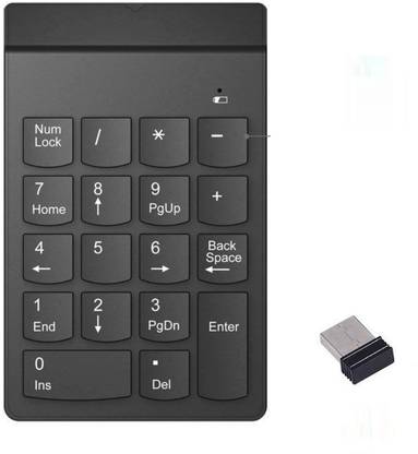 SmartTech Wireless Numeric Keypad, 2.4G -18-Key USB Silent Financial Numeric Keypad Portable Keyboard for Laptop , PC, Macbook, Tablet , Phone And Other Wireless Number Pad