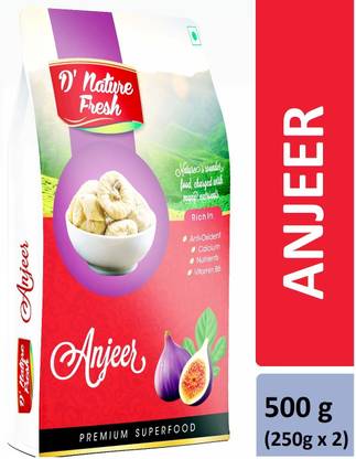 D NATURE FRESH Anjeer (Figs) 500g (250g x2) Figs