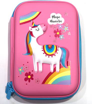 Crazycute Unicorn 3D Unocorn Design, EVA Pencil Case Art EVA Pencil Box