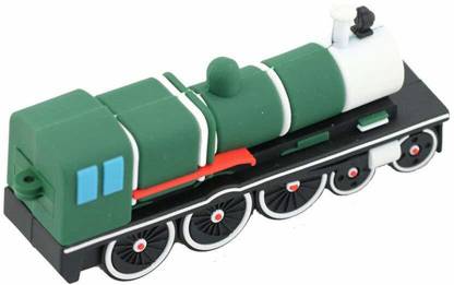 Tobo Green Train Engine Shaped USB 2.0 Flash Drive Memory Stick Pendrive Compatible with PC/Computer. 32 GB Pen Drive Compatible with Laptop, Desktop Computer, Television USB 2.0 Rubber Case