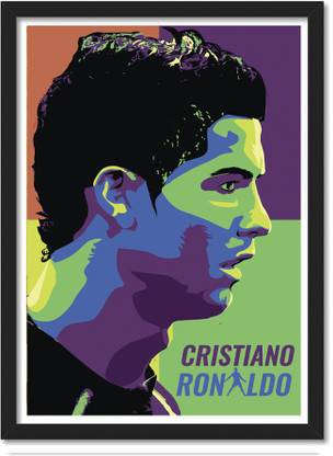 Ronaldo Pop Art Framed Poster Paper Print