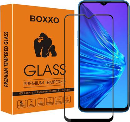 Boxxo Edge To Edge Tempered Glass for Realme 5, Realme 5s, Realme 5i