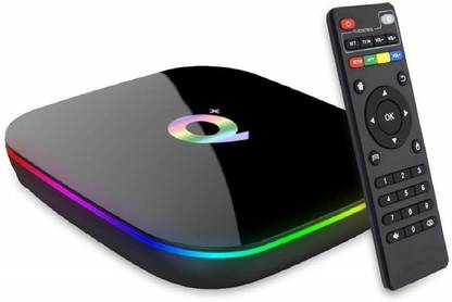 SEC Android 9.0 TV Box 4GB RAM 32 GB ROM, Q Plus Smart TV Box H6 Quadcore cortex-A53 Up to 2.4GHz WiFi Support 3D 6K H.265 HDMI 2.0 USB 3.0 (2019Version) Media Streaming Device