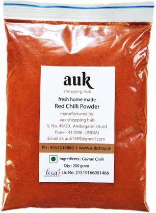 auk Fresh Home Made Red Chilli Powder.