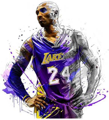 DivineDesigns 56 cm Kobe Bryant Lakers Self Adhesive Sticker