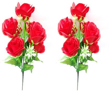 artificial hub COMBO Red kali roses flower Red Rose Artificial Flower