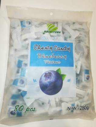 Haoliyuan Chewy Candy Blueberry 280gm (80pcs) Blueberry Candy