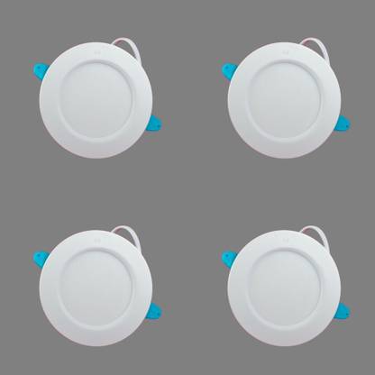 Prop It Up 7 Watt Led Celling Concealed Light, Full Aluminium Body, High Light Output, False Celling Dawnlight, E Green Range, White (White, Pack of 4) Recessed Ceiling Light Ceiling Lamp