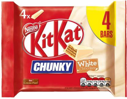 NESTLE Chunky White Chocolate, 4 bars Bars
