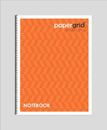 papergrid Spiral A4 - 29.7 cm x 21 cm, 1 Subject, Single Line A4 Notebook Single Line 160 Pages
