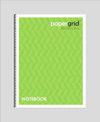 papergrid Spiral A5 - 24 cm X 18 cm, 1 Subject, Single Line A5 Notebook Single Line 160 Pages